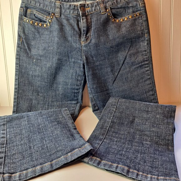 Michael Kors Boot Cut Jeans with Studding Size 8 - Picture 2 of 11